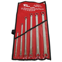 6 Piece SAE High Performance Long Ring Wrench Set T&E Tools HPR8
