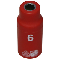 6 Point VDE Insulated Socket (6mm) T&E Tools IS20052
