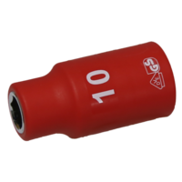 10mm x 1/2"Dr. 6Pt VDE Insulated Socket T&E Tools IS26102