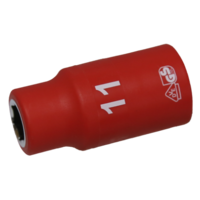 11mm x 1/2"Dr. 6Pt VDE Insulated Socket T&E Tools IS26112