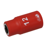 12mm x 1/2"Dr. 6Pt VDE Insulated Socket T&E Tools IS26122