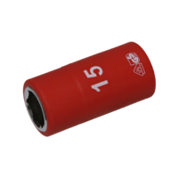15mm x 1/2"Dr. 6Pt VDE Insulated Socket T&E Tools IS26152