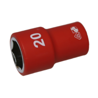 20mm x 1/2"Dr. 6Pt VDE Insulated Socket T&E Tools IS26205