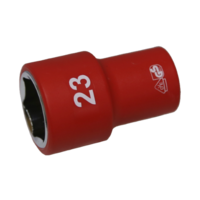 23mm x 1/2"Dr. 6Pt VDE Insulated Socket T&E Tools IS26235