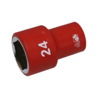 24mm x 1/2"Dr. 6Pt VDE Insulated Socket T&E Tools IS26245