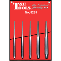 Heavy-Duty Long Taper Punch 5 Piece Set T&E Tools J8285