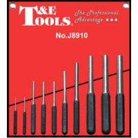Roll Pin Punch 10 Piece Set (In Vinyl Wallet) T&E Tools J8910