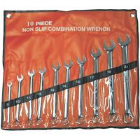10Pc. 8 - 21mm Non Slip Combination Wrench T&E Tools KW10M