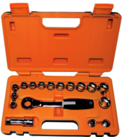 17Pc. Go Thru Multi Lock Socket Set 10-24mm T&E Tools M94317