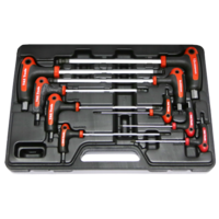 T-Handle Ball End Hex-Key 9 Pce Set T&E Tools MK066