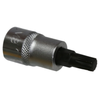 M8 Spline x 3/8"Drive Socket 50mm Long T&E Tools S7308