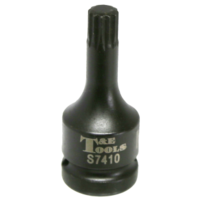 M10 x 1/2" Drive Multi-Spline Impact Socket T&E Tools S7410