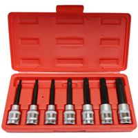 7 Piece Multi-Spline 1/2" Drive Deep Sockets T&E Tools S7600