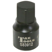 12mm x 3/8" Drive Stubby In-Hex Metric Impact Socket T&E Tools S83912