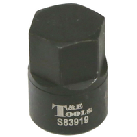 19mm x 3/8" Drive Stubby In-Hex Metric Impact Socket T&E Tools S83919