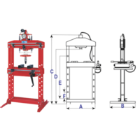 15 Ton Heavy-Duty Workshop Press T&E Tools SP150E