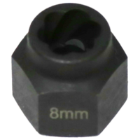 8mm   Angular Spiral  Twist Socket Hex Drive T&E Tools T1039