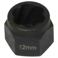 12mm   Angular Spiral  Twist Socket Hex Drive T&E Tools T1042