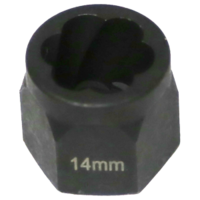 14mm   Angular Spiral  Twist Socket Hex Drive T&E Tools T1044