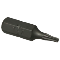 T7 1/4" Hex Tamper Torx Bit T&E Tools T3007