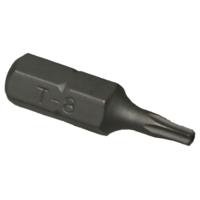 T8 1/4" Hex Tamper Torx Bit T&E Tools T3008