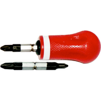 Double-End Stubby 1/4" & 9/32" Slotted S2 Steel Blade Screwdriver T&E Tools T4008