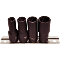 4 Piece 1/4"Drive Twist Sockets T&E Tools T4220