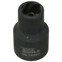 10mm x 1/2" Square Impact Twist Socket T&E Tools T4280