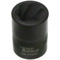 17mm x 1/2" Square Impact Twist Socket T&E Tools T4287