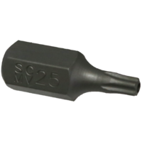 T25 5Pt.Tamper Torx-Plus Impact Bit 10mm Hex x 30mm long T&E Tools T6062
