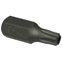 T40 5Pt.Tamper Torx-Plus Impact Bit 10mm Hex x 30mm long T&E Tools T6065