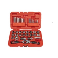 40 Piece SAE Tap & Die with Gear Ratchet Wrench T&E Tools TD40BS