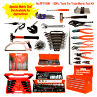 163 Piece Metric Apprentices Tool Kit T&E Tools TFT100M