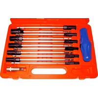 13 Piece Metric Interchangeable Nut Driver Set T&E Tools TX070