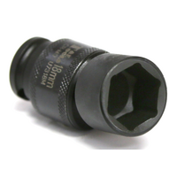18mm x 3/8" Drive Metric Universal Impact Socket T&E Tools U7318M