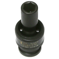 7/16" x 1/2" Drive 6 Point Impact Universal Socket (SAE) T&E Tools U7414