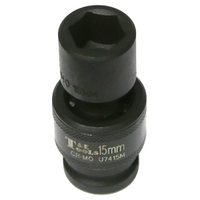 15mm x 1/2" Drive 6 Point Impact Universal Socket (Metric) T&E Tools U7415M