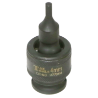 4mm x 3/8"Dr. Impact Uni. In-Hex Socket T&E Tools U7704M