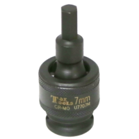 7mm x 3/8"Dr. Impact Uni. In-Hex Socket T&E Tools U7707M