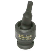 7mm x 1/2"Dr. Impact Uni. In-Hex Socket T&E Tools U7807M
