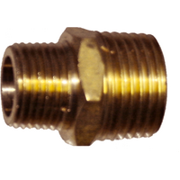 Double End Male Reducing Nipple (3/8" x 1/2" NPT) T&E Tools X1216
