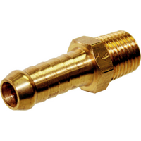 5/16" (8mm) Barbed  Tailpiece, 1/4" NPT Male Thread T&E Tools XCH1008