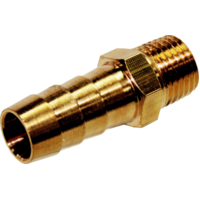 3/8" (10mm) Barbed Tailpiece, 1/4" NPT Male Thread T&E Tools XCH1208