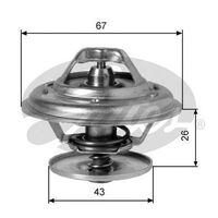 Thermostat Gates TH01982G1 for MERCEDES-BENZ T2/LN1 669.061,669.062,669.063 4L