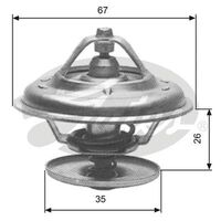 Thermostat Gates TH11680G1 for BMW 3 5 7 MERCEDES-BENZ 123 Kombi Sedan AUDI 100 2.1L