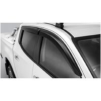 Slimline Weather shields suitable for Mitsubishi Triton MQ 2016- set of 4 Dual cab MZ331174 Genuine New