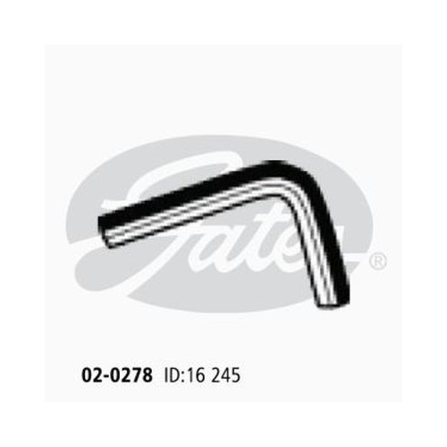 Gates Heater Hose 02-0278 for HONDA LEGEND MAZDA 929 3L Petrol