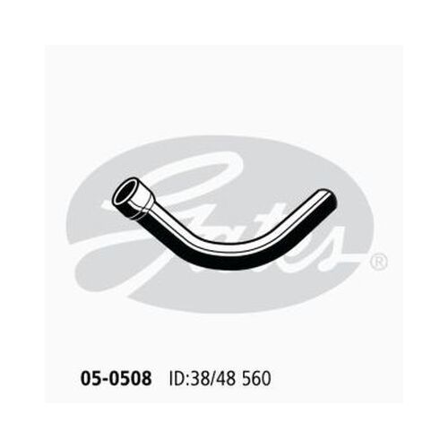 Radiator Hose Upper Gates 05-0508 for 4.9L BEDFORD E SERIES 1970-1979