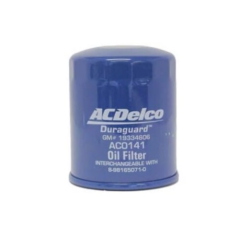 Oil Filter AC0141 AcDelco For Isuzu MU-X LS SUV CRDi 4x4 3.0LTD - 4JJ1-TCX,4JJ1-TC