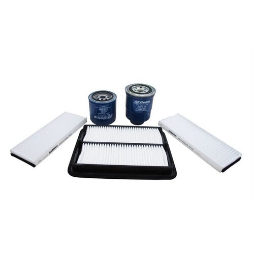 OIl Air Fuel Filter Service Kit for Nissan Navara D40 2.5L Diesel 2008-2015 Acdelco ACK13